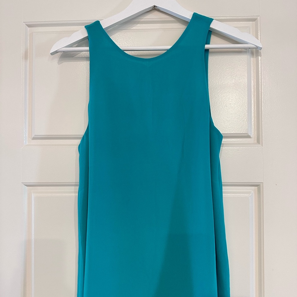Teal Sleeveless Dress Top